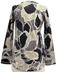 Escape by Habitat V NECK FLORAL TOP COTTON SLUB