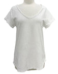 Cut Loose RAW EDGE V NECK TOP - ORIGINALLY $79