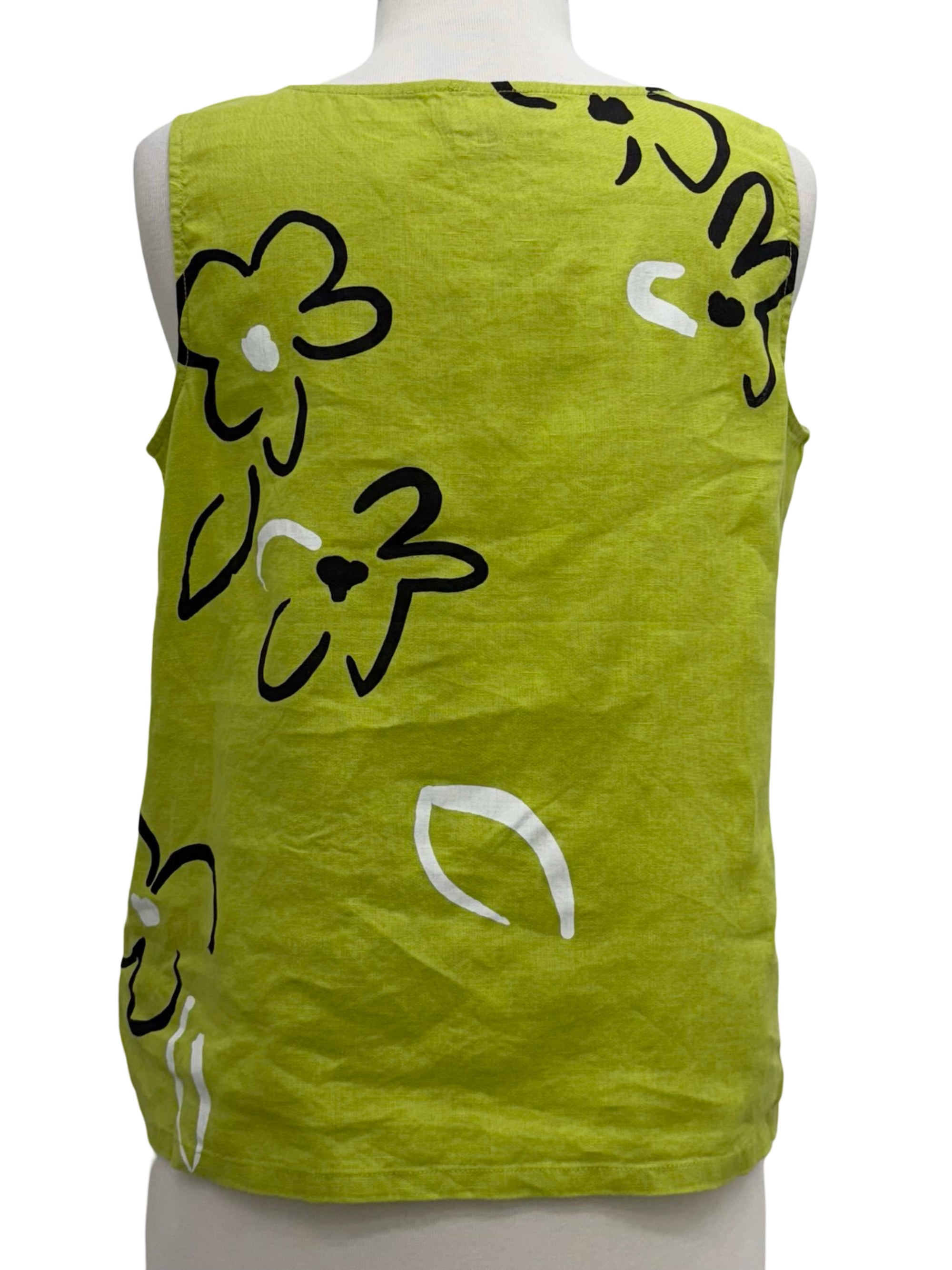 Olivia by Habitat SLEEVELESS PRINT BUTTON BLOUSE - ORIGINALLY $109 šµ