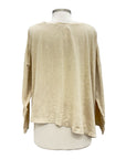 Krista Larson LONG SLEEVE CROP STITCH FOLIAGE TEE