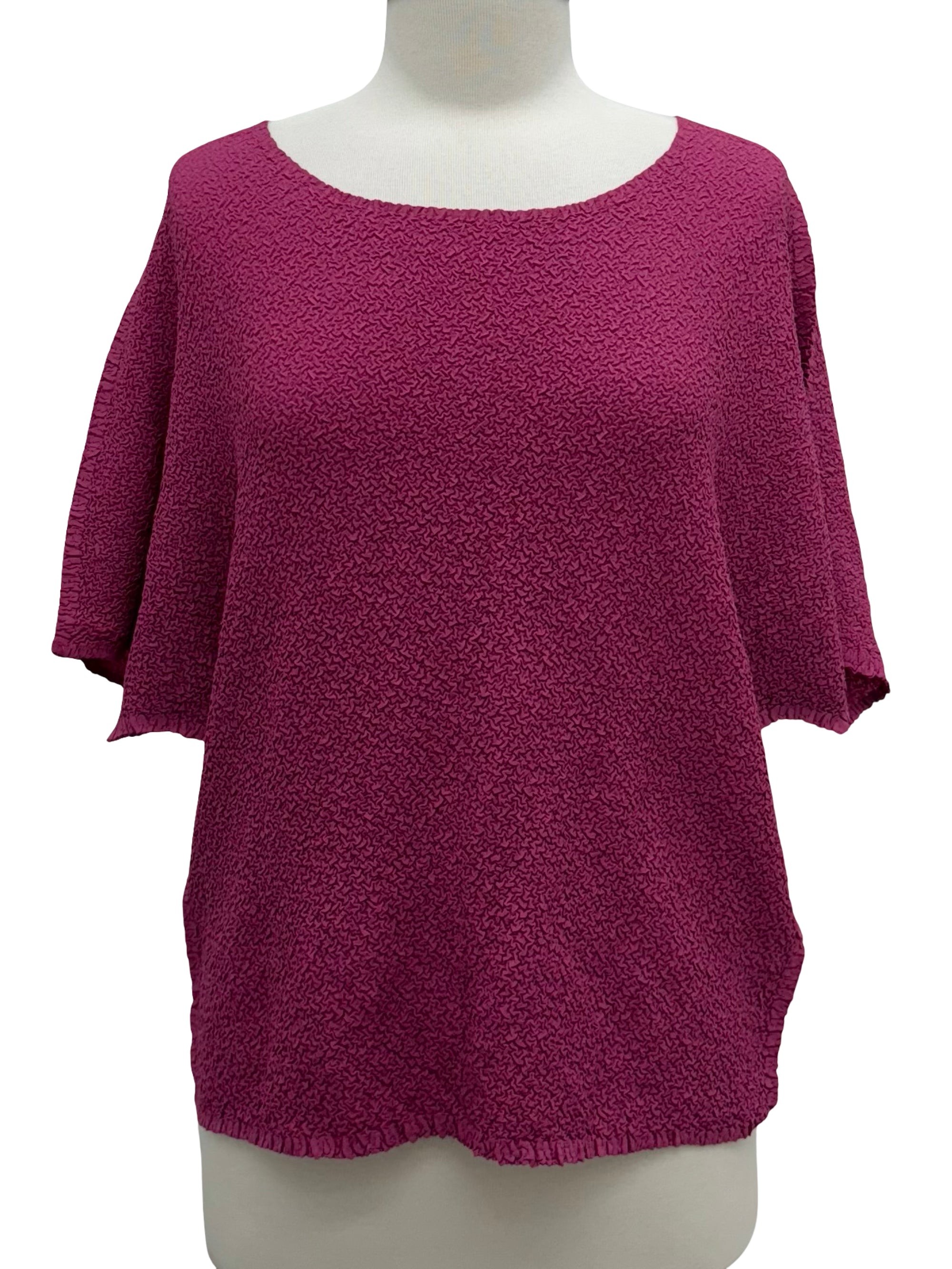 Vanité SHORT SLEEVE PEBBLE BLOUSE - ORIGINALLY $110 🔵