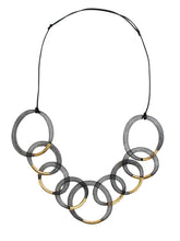 Load image into Gallery viewer, Sylca BLACK GOLD MESH NECKLACE
