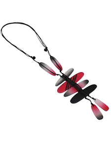 Sylca RED BLACK PENDANT NECKLACE
