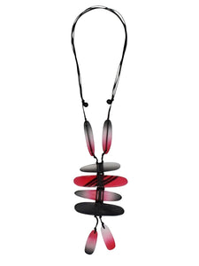 Sylca RED BLACK PENDANT NECKLACE