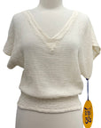 Oh My Gauze SHORT SLEEVE RUSCH BAND TOP - Originally $69