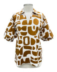 Foil SHORT SLEEVE PRINT BLOUSE