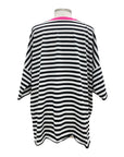 Planet STRIPE V NECK BORDER TEE