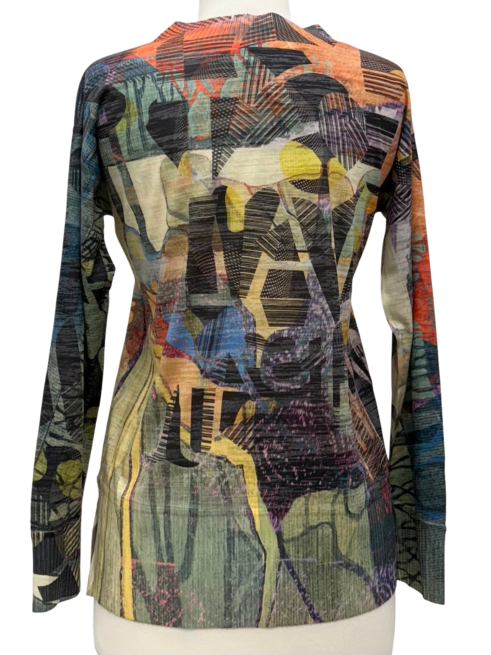Inoah V NECK LONG SLEEVE PRINT TOP
