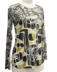 Inoah MESH LONG SLEEVE CREW CITRINE