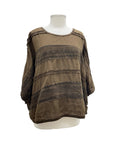 Cynthia Ashby SHORT SLEEVE STRIPE TOP