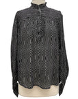 APNY HIGH NECK LONG SLEEVE BLOUSE