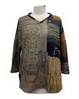 Three Potato V NECK BOXY TOP