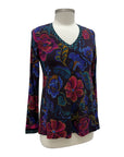 Johnny Was LONG SLEEVE V NECK SWING TEE APHAIA