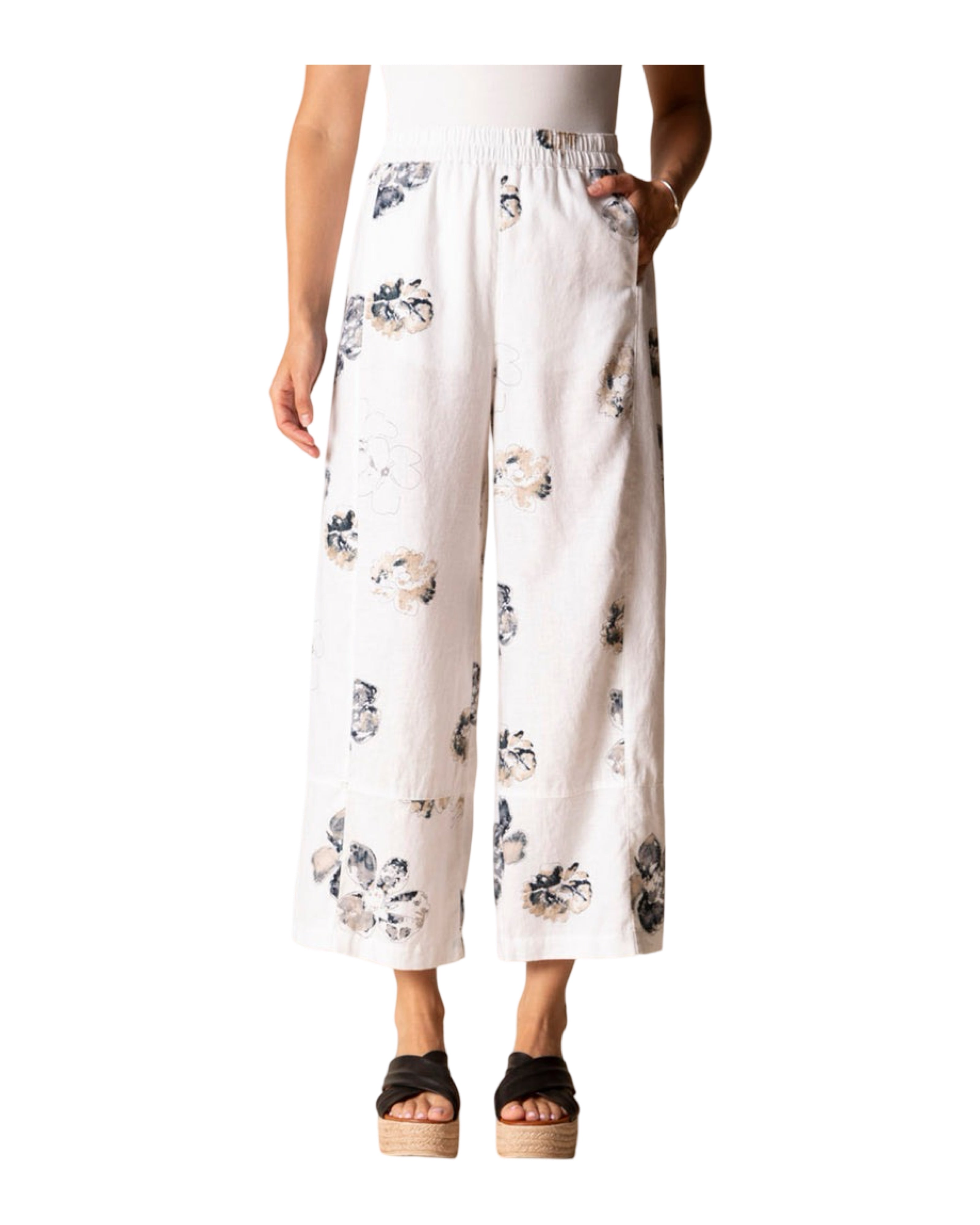 Habitat FLORAL SEAM CROP PANT – Marigold Clothing