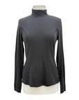 XCVI SLUB MOCK NECK TOP