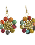 World Finds SUNFLOWER BEAD EARRING