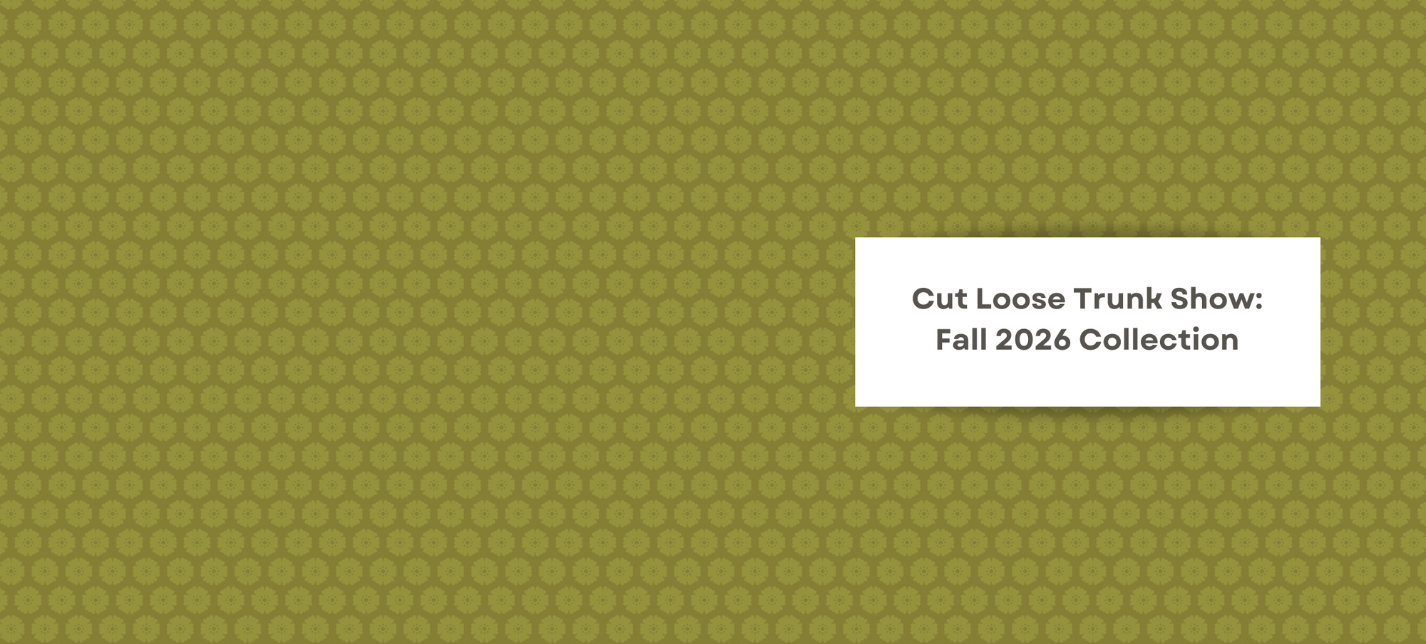 Cut Loose Trunk Show Fall 2026