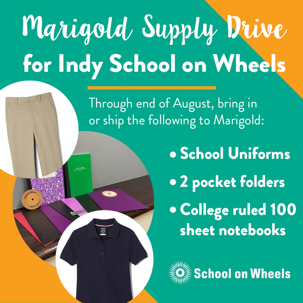 School on Wheels Supply Drive, Aug. 2021