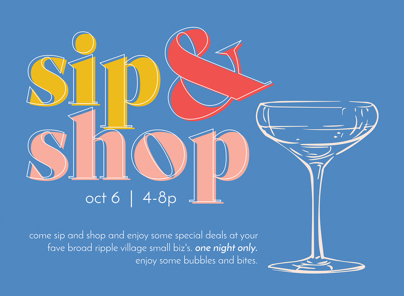 Sip & Shop, Oct. 6, 4-8pm