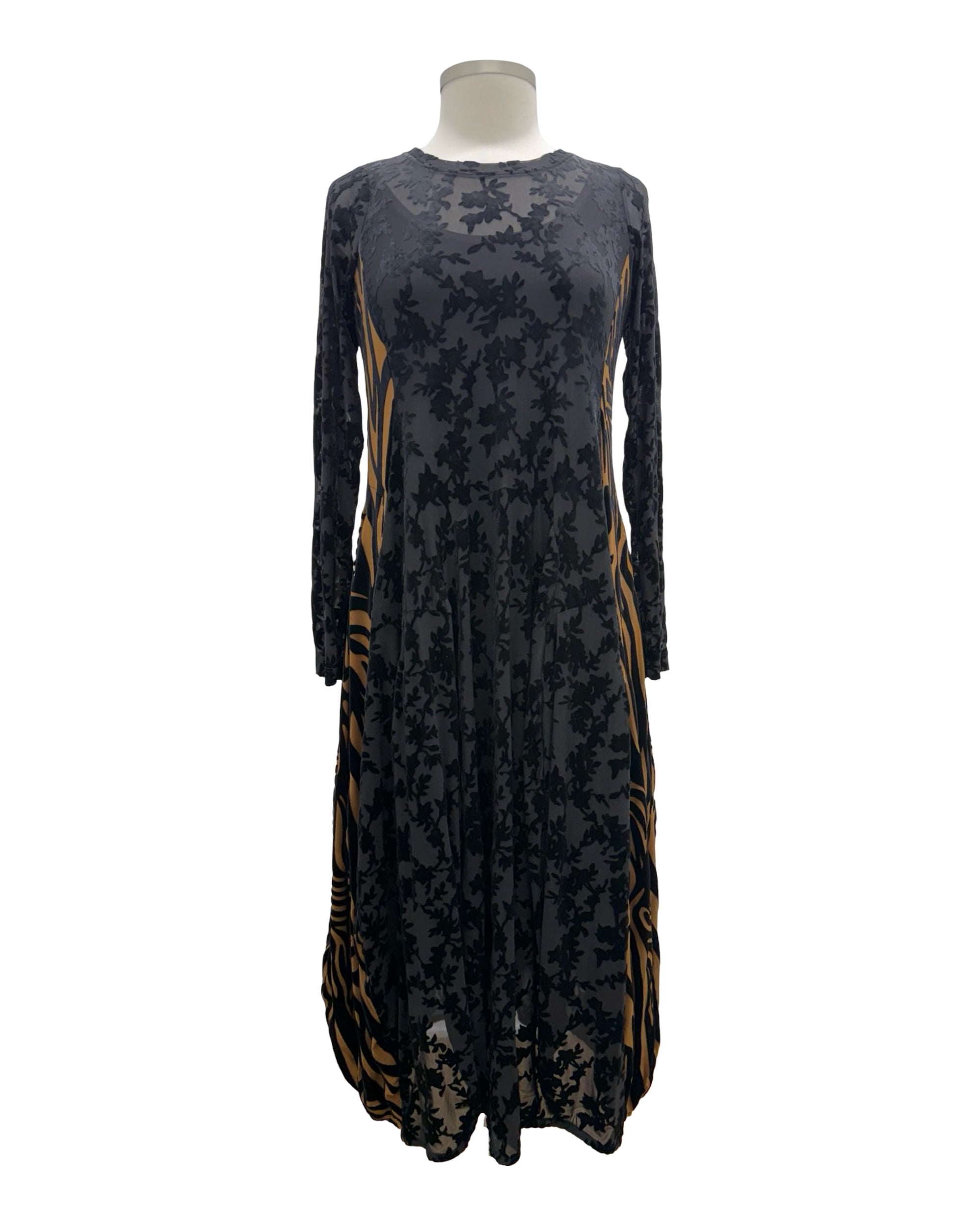 Alembika CREW CUT VELVET DRESS WITH SLIP