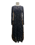 Alembika CREW CUT VELVET DRESS WITH SLIP