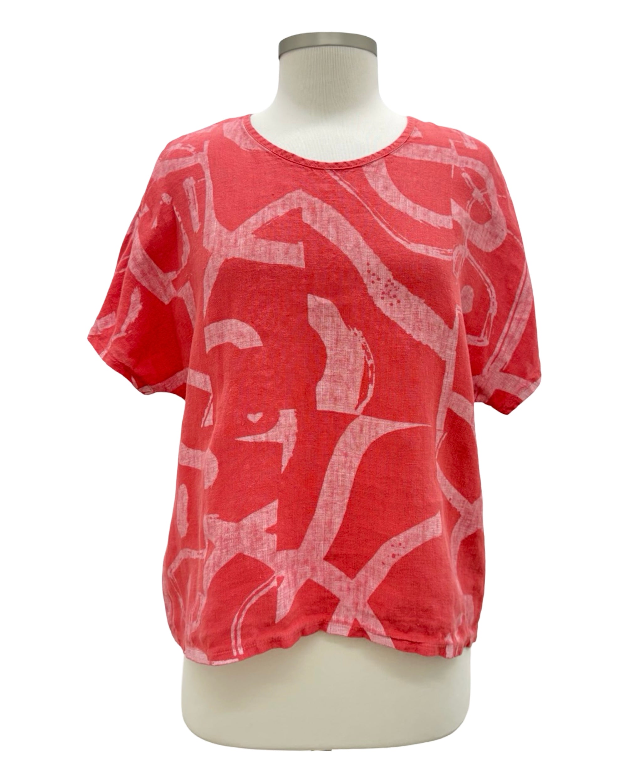 Fenini SHORT SLEEVE OVERSIZE PRINT TOP