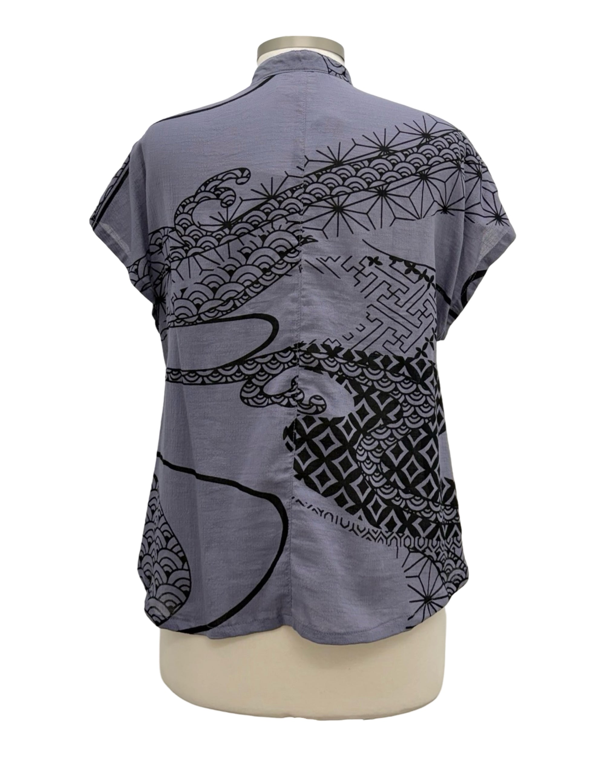 Yasuko CAP SLEEVE PINTUCK BLOUSE