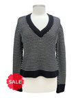 Michael Stars STRIPE V NECK SWEATER - Originally $198