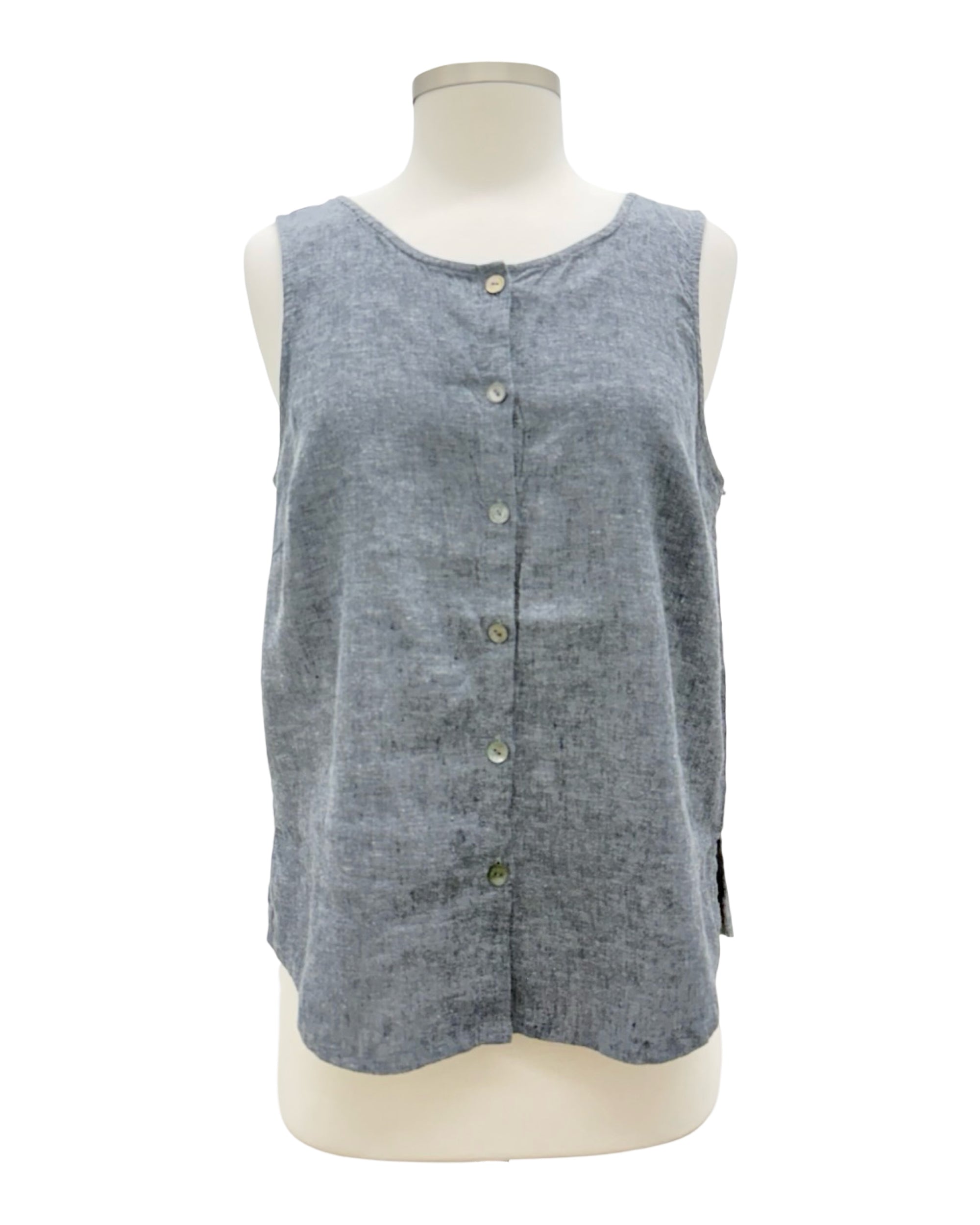 Habitat LINEN BUTTON PLEAT TANK