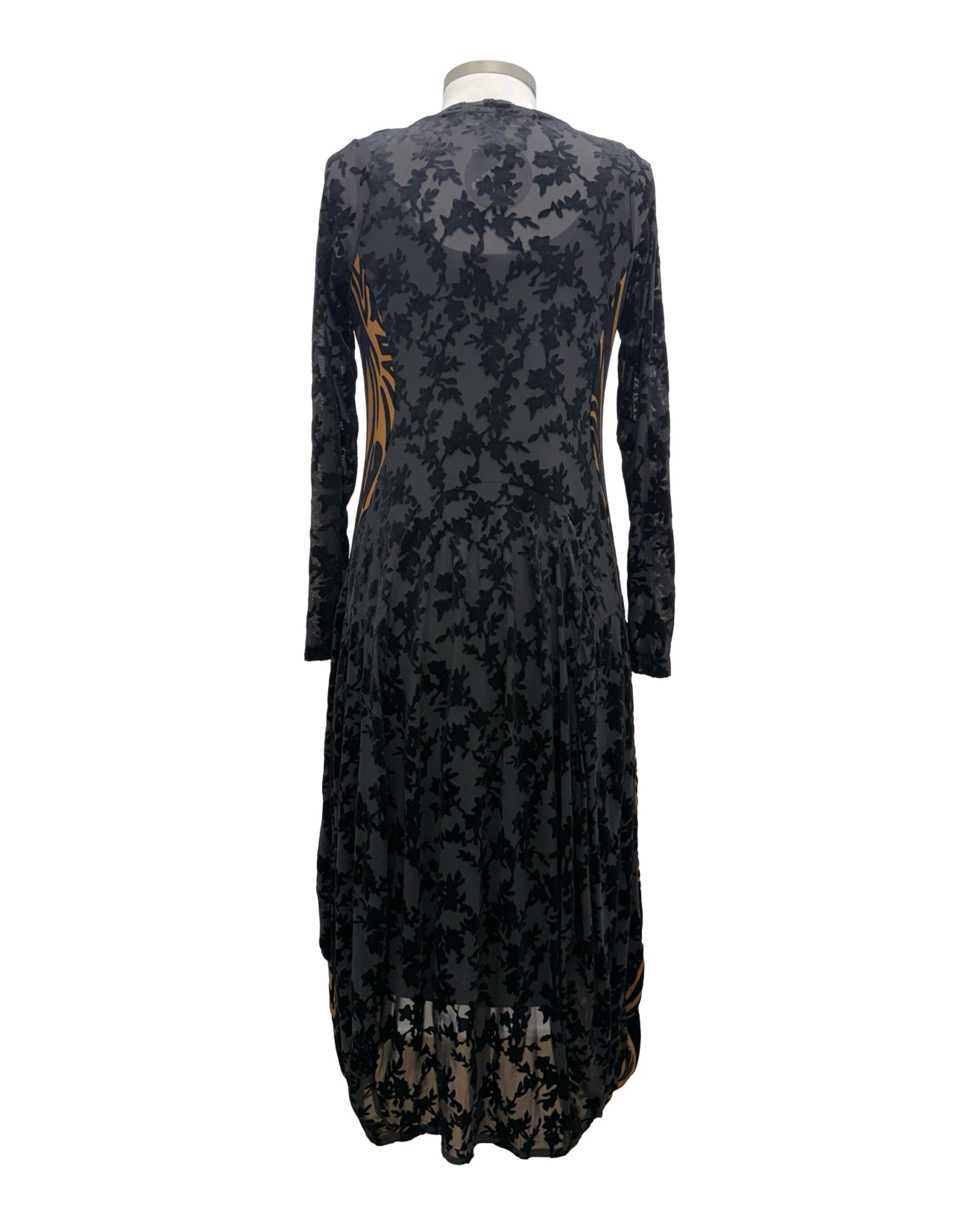 Alembika CREW CUT VELVET DRESS WITH SLIP