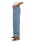 Oliver Logan HI WAIST CUFF WIDE LEG JEAN PARKER