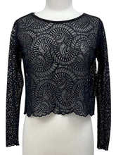 Load image into Gallery viewer, Sympli LONG SLEEVE LACE CROP TOP
