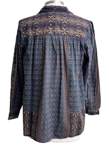 Caite EMBROIDERED TISSUE COTTON BLOUSE FRANCI