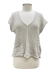 Red Thread V NECK CAP SEEVE SWEATER