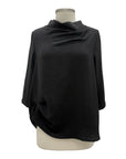 Shana RUSCHED NECK BLOUSE 3/4 SLEEVE