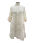 Blueberry EMBROIDEREDB TENCEL LONG BLOUSE