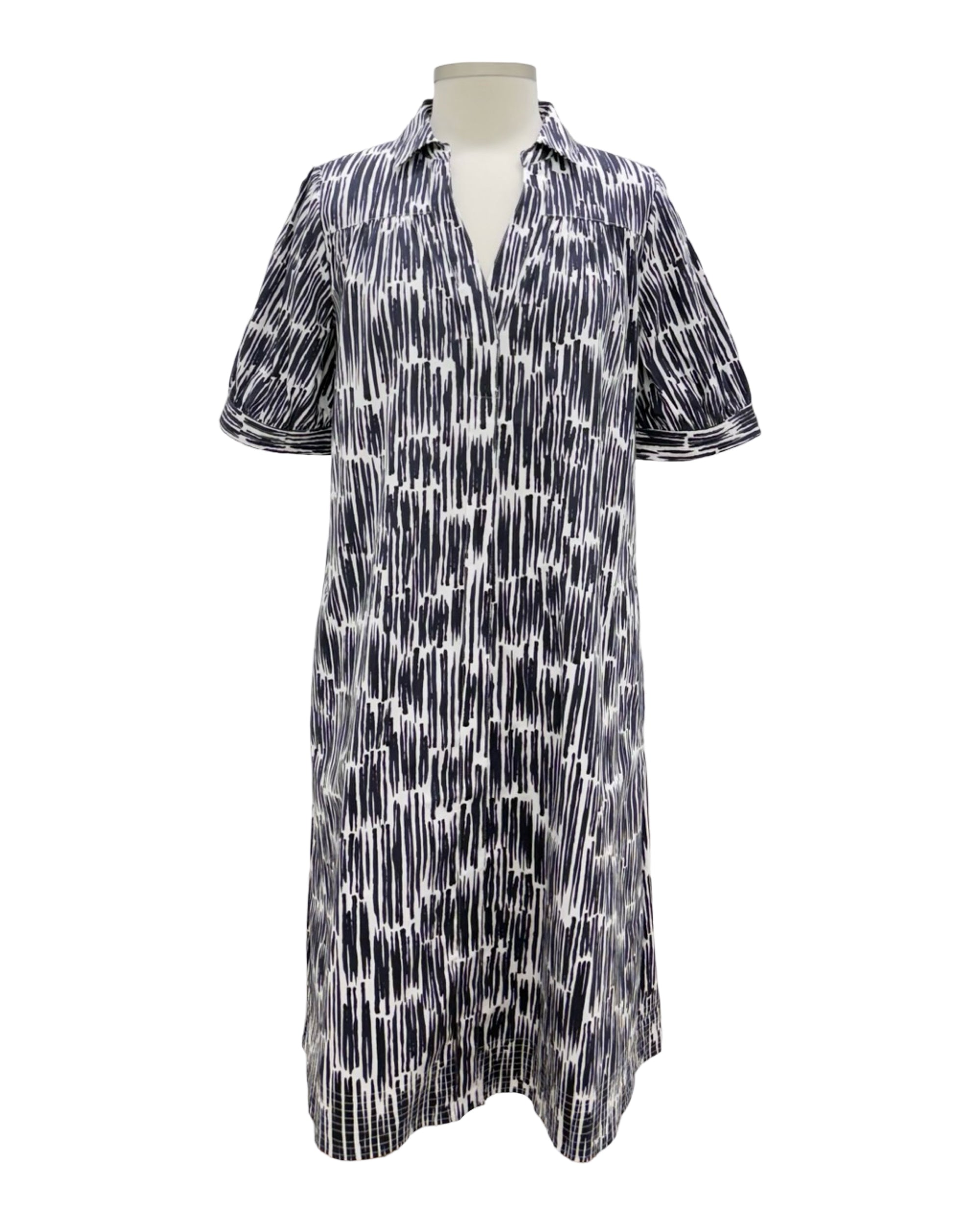 combination short poplin dress Pippa Striped Poplin Mini Dress - Blue/combo