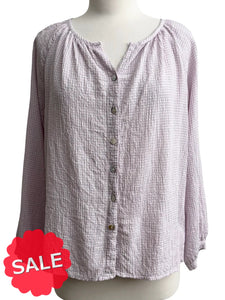 Cut Loose COLLARLESS BLOUSE - Originally $119 🔵