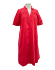 Foil SHORT SLEEVE SOLID POPLIN DRESS