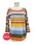 IVKO STRIPE PULLOVER SWEATER - ORIGINALLY $239