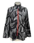 Shana LONG SLEEVE ZIP JACKET RED TRIM