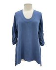 Oh My Gauze SCOOP RUSCH SLEEVE TOP ARTY