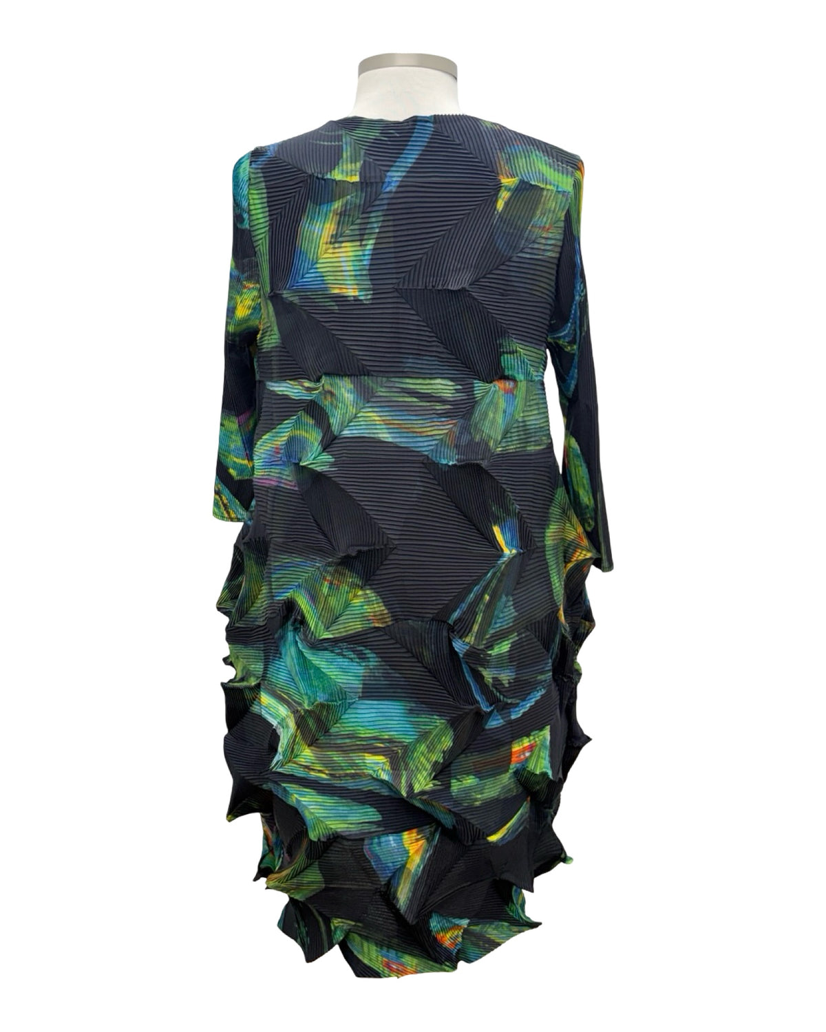 Vanite LONG SLEEVE ACCORDION DRESS