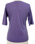 Cut Loose DOT MESH ELBOW SLEEVE FITTED CREW TOP - Originally $69 🔵