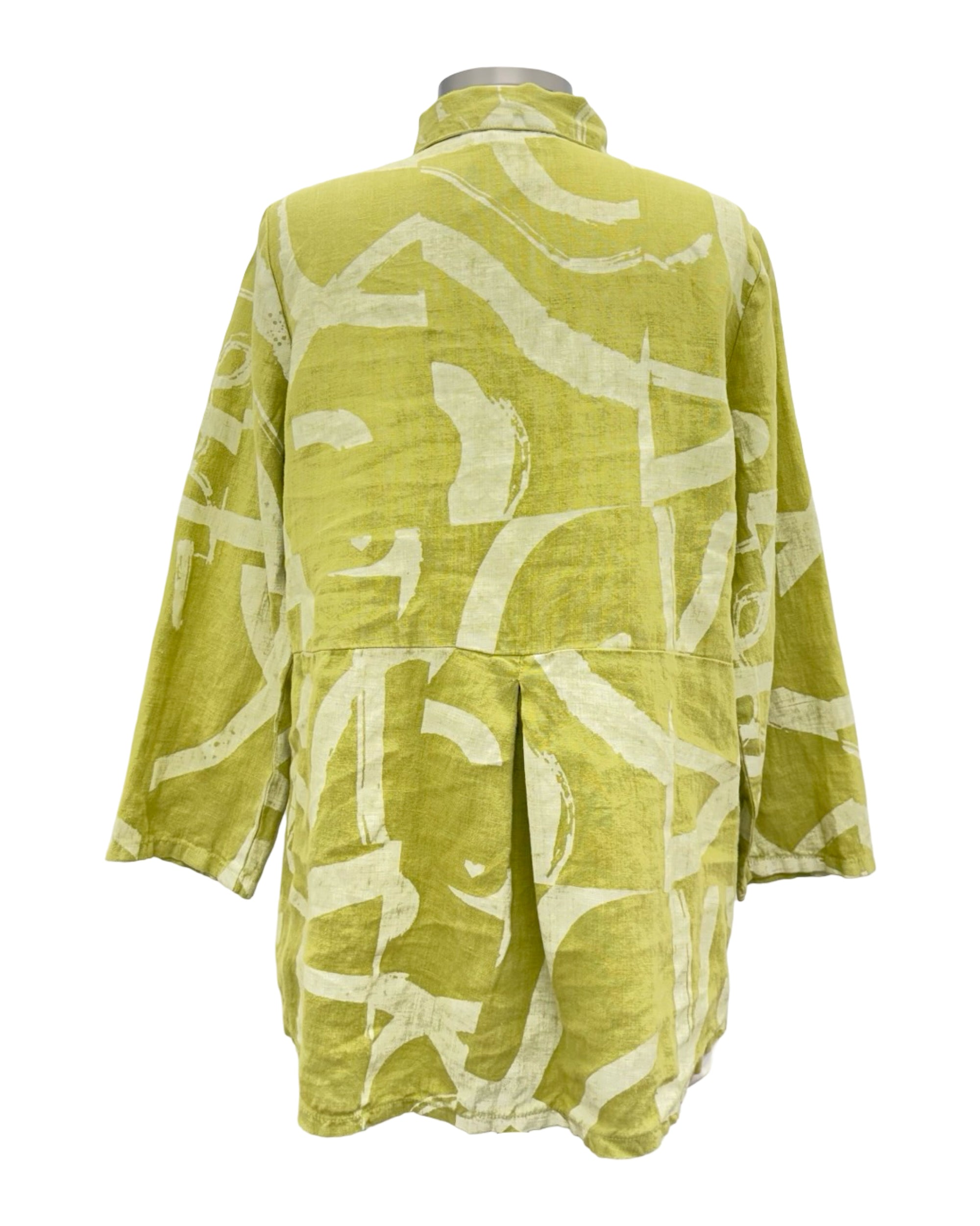 Fenini LONG SLEEVE PRINT LINEN SHIRT