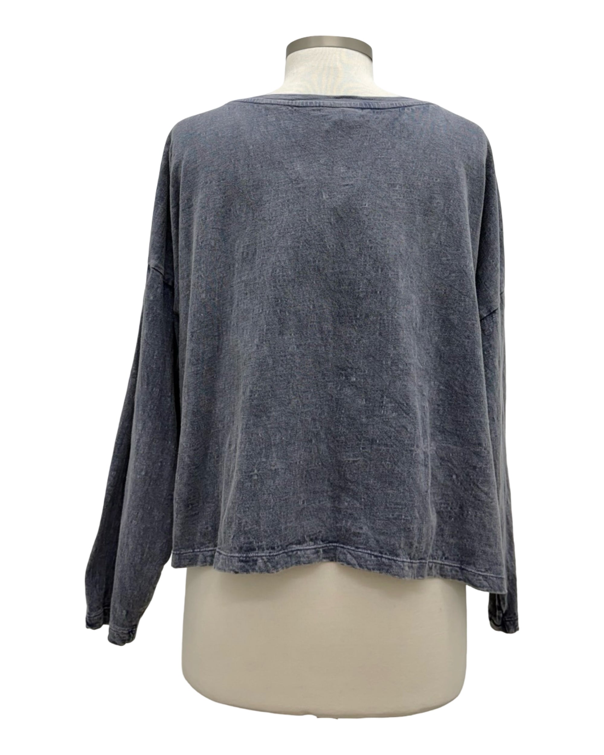 Krista Larson CROP EMBROIDERED GARDEN TEE