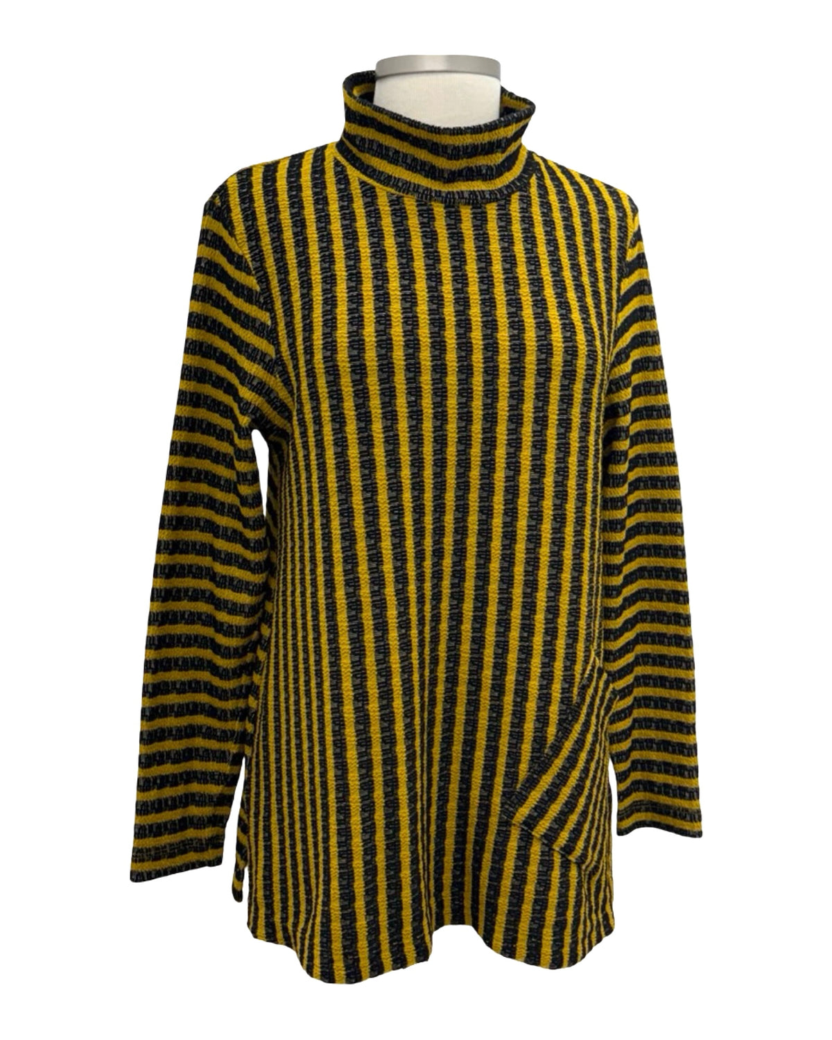 Fenini STRIPE ONE POCKET MOCK