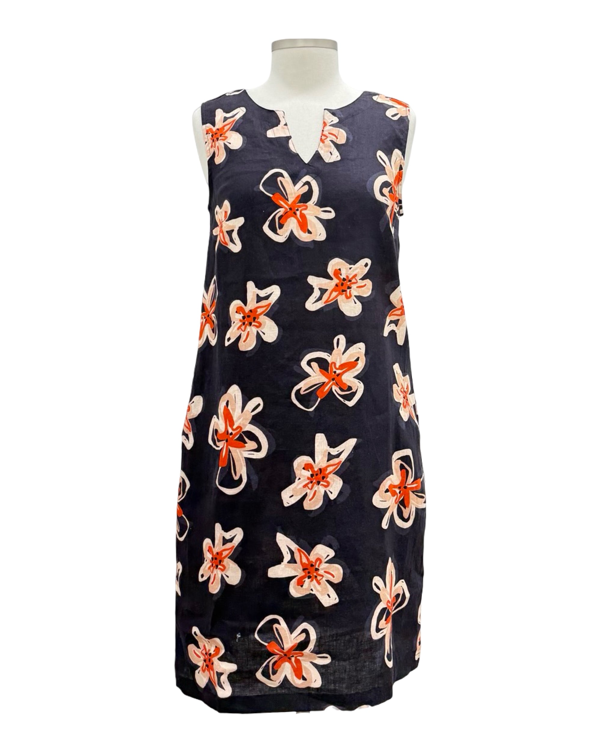 Foil PRINT TANK DRESS LINEN Foil PRINT TANK DRESS LINEN