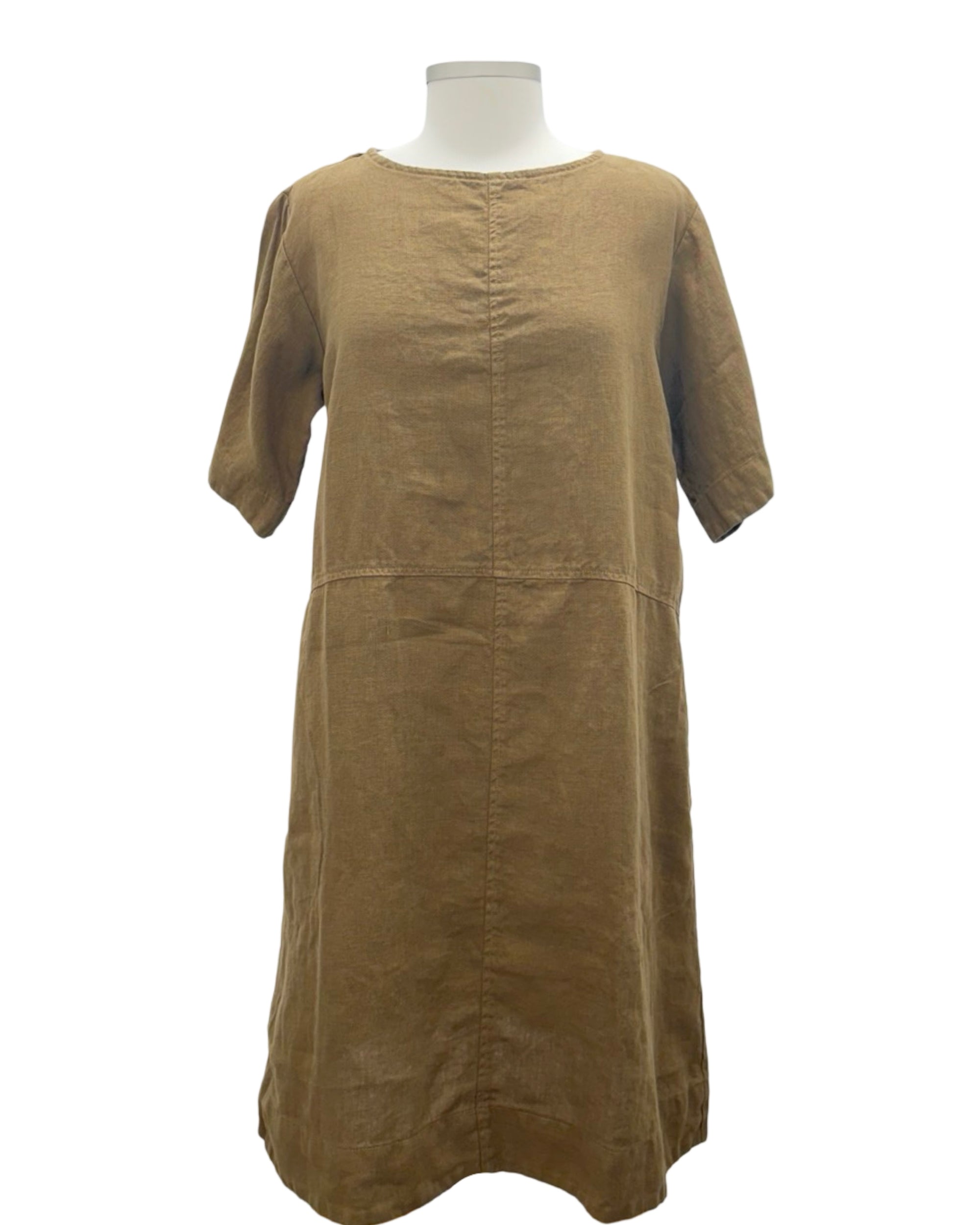 Cut Loose SHORT SLEEVE RELAXED LINEN DRESS Cut Loose SHORT SLEEVE RELAXED LINEN DRESS