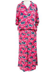 Print Fresh OSTRICH SATIN PJ 2 PIECE SET